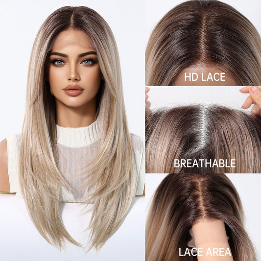 Peluca Realista “EMPERATRIZ” - Fibra Premium Lace front HD 16 PULGADAS