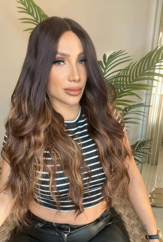 NOCTURNA PELUCA GLUELES, PELUCA DE FIBRA PREMIUN SIN PEGAMENTO EFECTO NATURAL Y REALISTA.