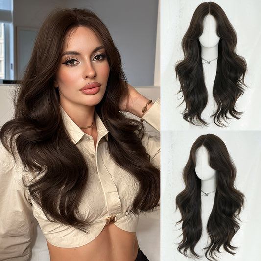 Peluca Ébano Negra de 24 Pulgadas – Con Gorro Monotop, Suave y Cómoda, No Pica, Fibra Realista