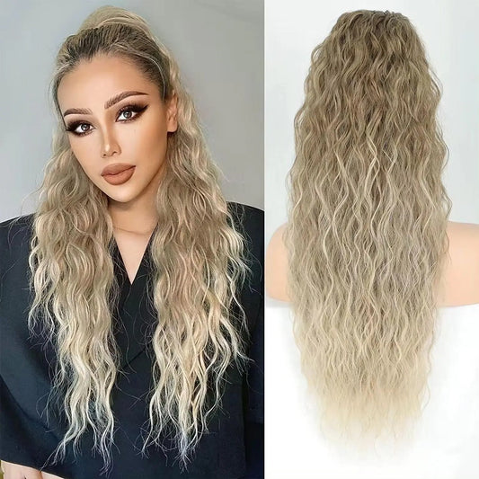 Coleta Rubio Cenizo de Fibra Premium | Ponytail Resistente al Calor, Natural y de Fácil Aplicación