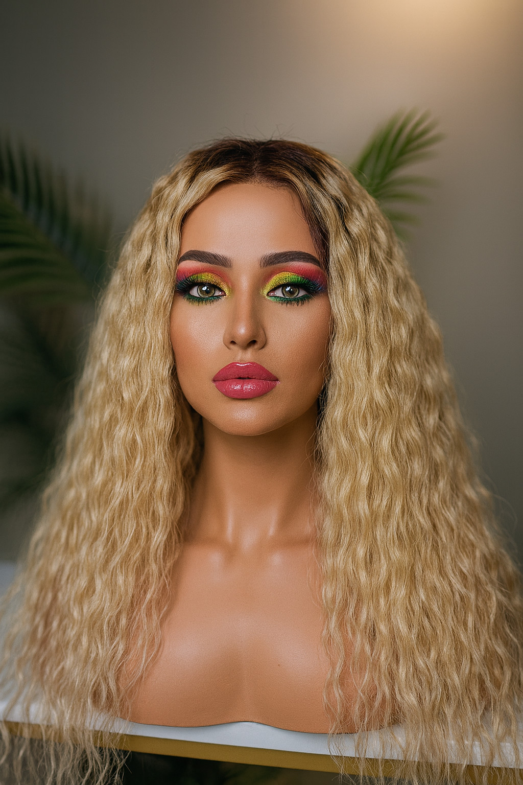 Peluca de Cabello 100% Humano 24” Rubia 13x6 Lace Front – Realista y Premium