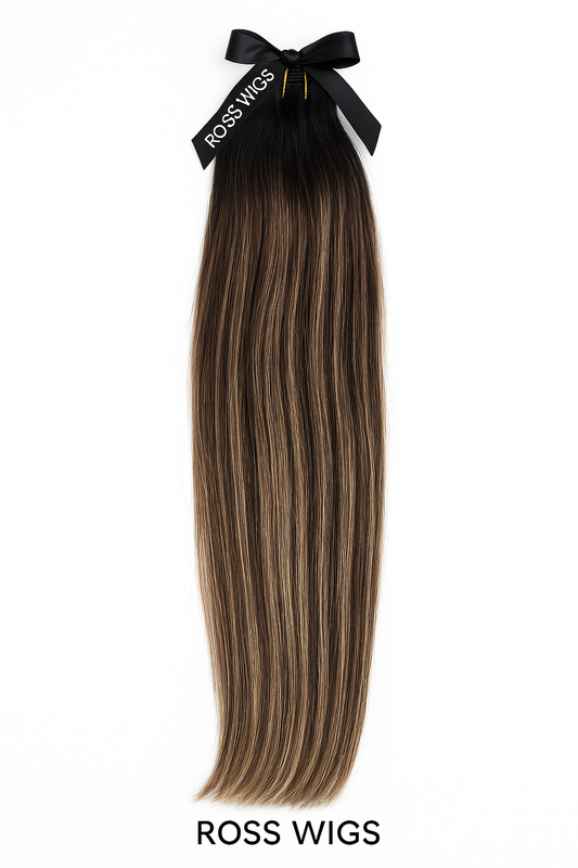 Extensiones de Cabello 100% Humano 22” – 110g con 7 Piezas de Clip, Naturales y Reutilizables (Copia)