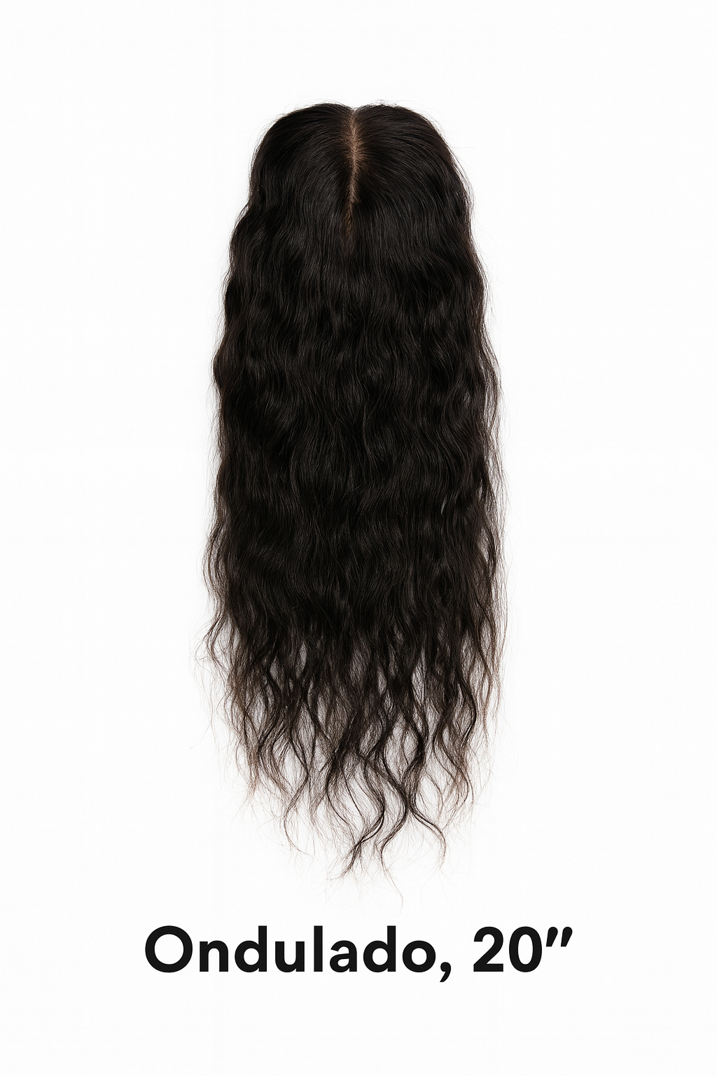 Topper de Cabello 100% Humano 20” | Base 9x14 cm | Volumen Natural para Alopecia