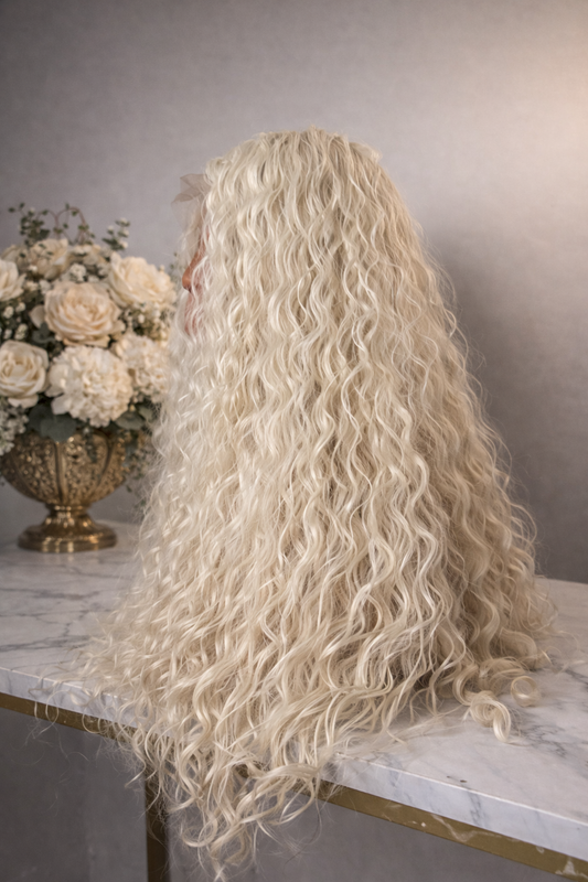 Peluca realista Madonna 13x6 | Corta, elegante y de fibra premium resistente al calor