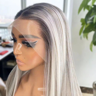 Eva Glow | Peluca Realista 13x4, Sin Pegamento, Fibra HD Suave y Natural