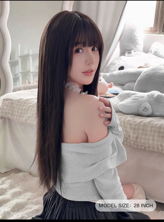 Peluca Realista Airam – Castaño Natural, Clásica con Raíz Simulada, Sin Pegamento y Fácil de Colocar