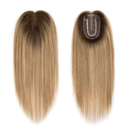 Topper de Cabello 100% Humano – Liso Natural, Base 6x7