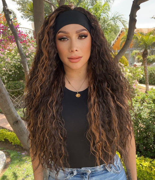 ALEJANDRA PELUCA CON DIADEMA RIZADA REALISTA E INDETECTABLE
