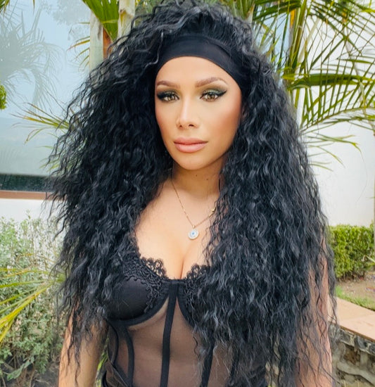 ALEJANDRA PELUCA CON DIADEMA RIZADA REALISTA E INDETECTABLE