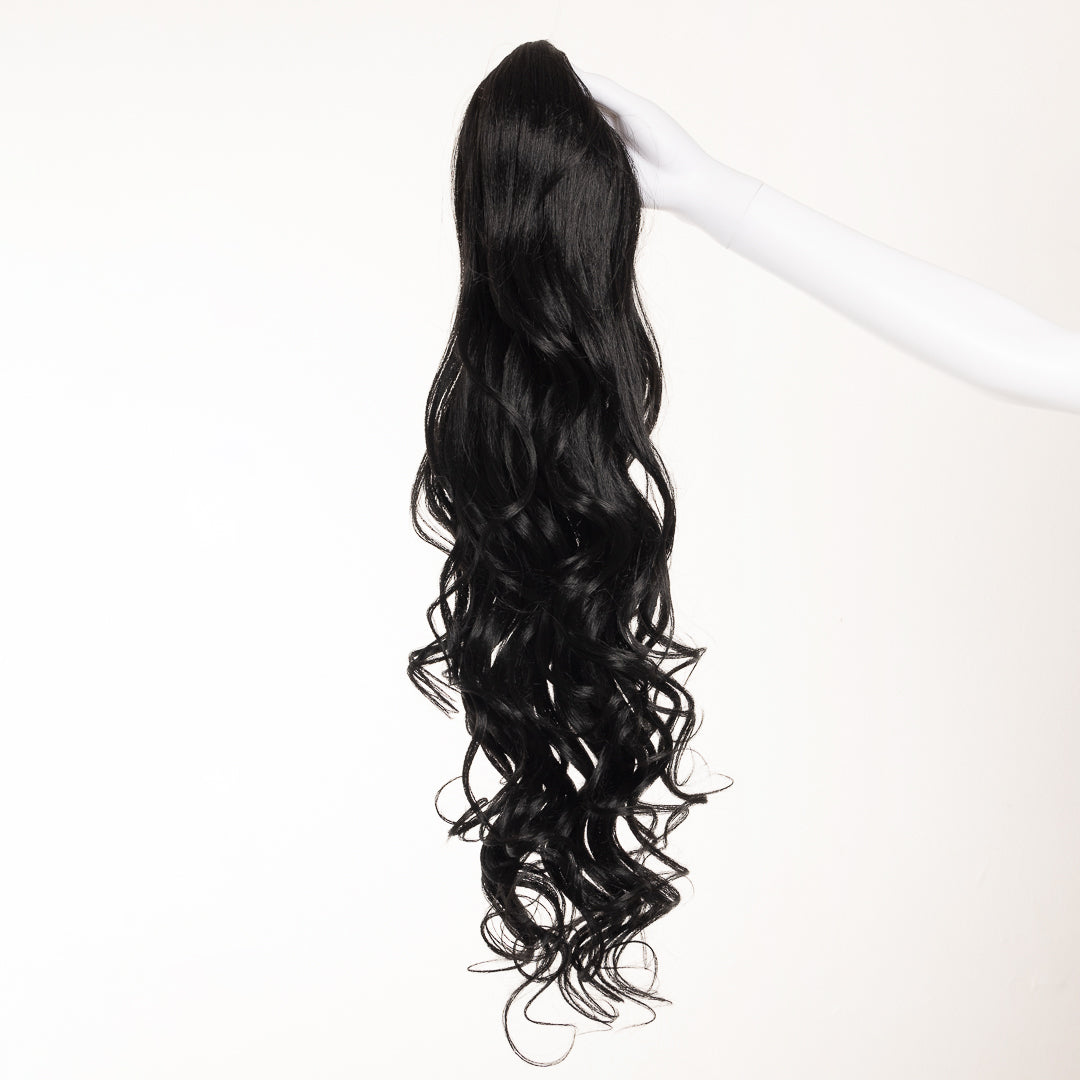 PONYTAIL NEGRA ONDULADA