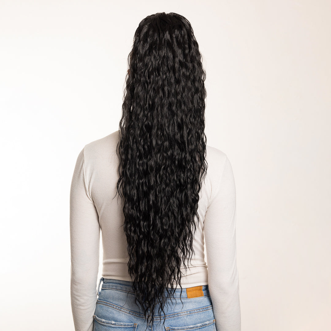 PONYTAIL RIZADA CASTAÑA