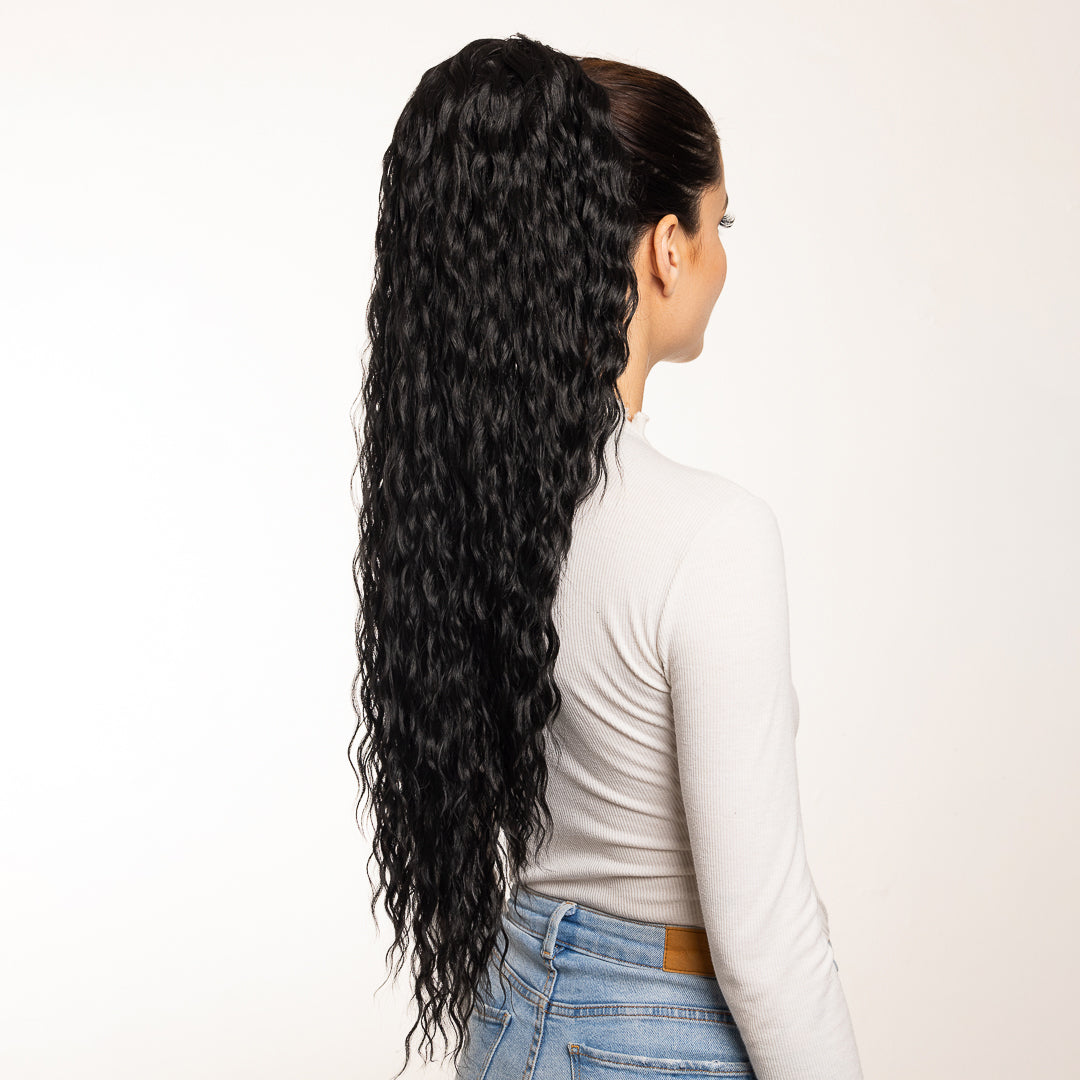 PONYTAIL RIZADA CASTAÑA