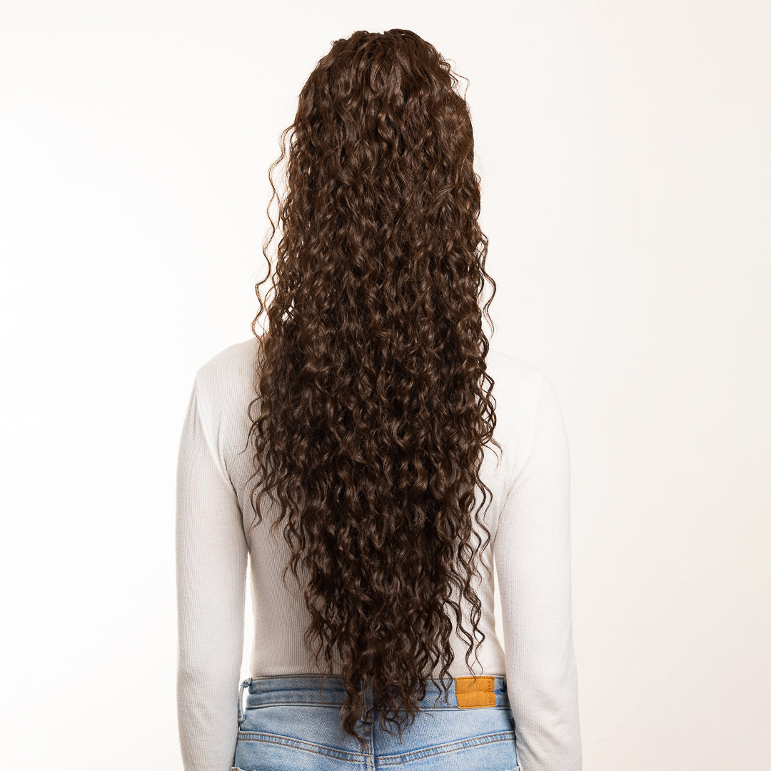PONYTAIL RIZADA CASTAÑA
