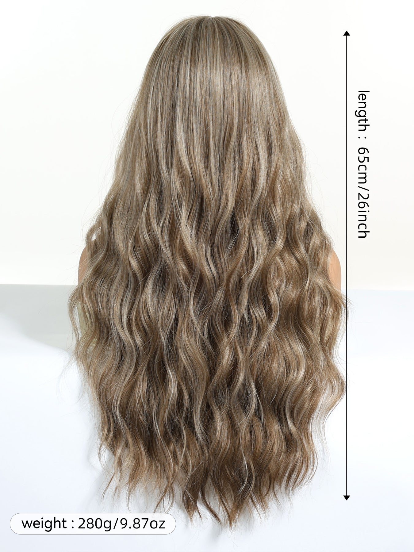 Peluca Clásica 16 Pulgadas Rubio con Balayage | Fibra Premium Resistente al Calor y Apariencia Natural