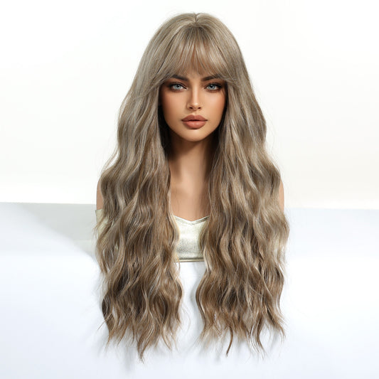 Peluca Clásica 16 Pulgadas Rubio con Balayage | Fibra Premium Resistente al Calor y Apariencia Natural