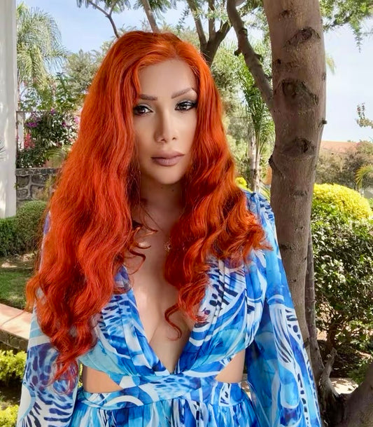 PELUCA ONDULADA COBRIZO 18 PULGADAS