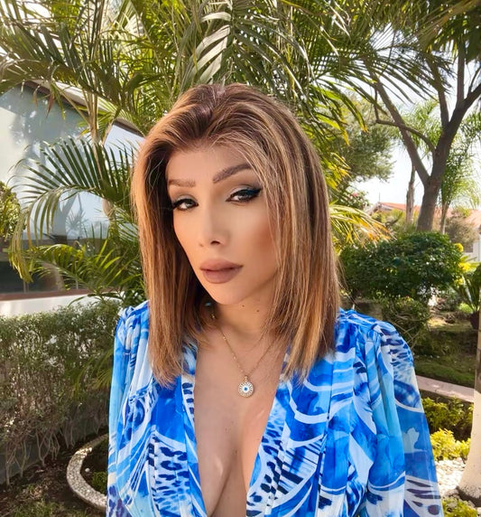 PELUCA DE CABELLO 100% HUMANO PIANO COLOR 12 PULGADAS