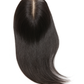 Topper Castaño Natural con Fleco 6x9 – 14 Pulgadas, Cabello 100% Humano con Clics, Realista y Fácil de Colocar