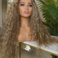Peluca Realista Bonesh 13x3 Premium – Fibra Resistente al Calor, Estilo Natural y Súper Realista
