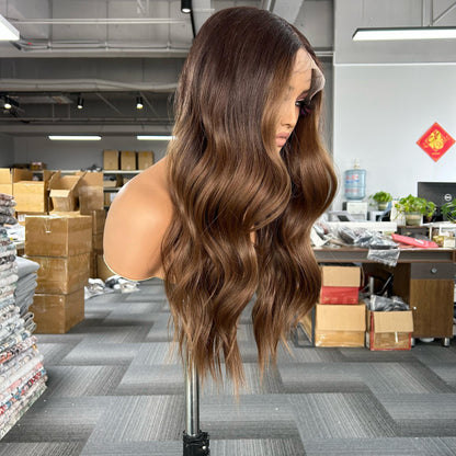 Peluca Avellana Chic 100% Realista | Lace Front 13x6 HD | Cabello Suave, Natural y Resistente al Calor