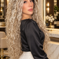 BONESH | PELUCA RIZADA LACE 13X3 FIBRA PREMIUM RESISTENTE AL CALOR