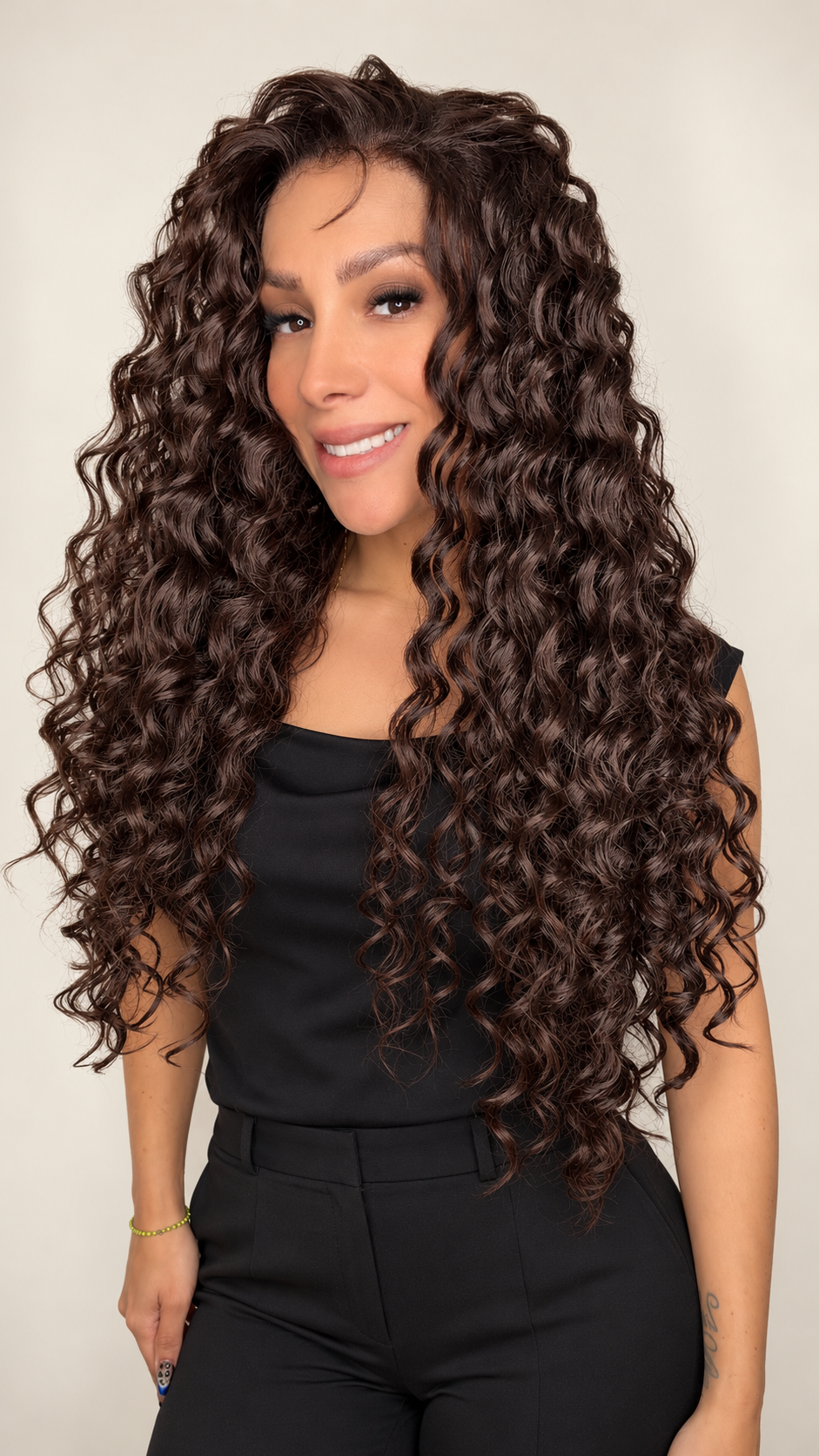 PELUCA GLUELESS LACE 13X6 | FIBRA PREMIUM RESISTENTE AL CALOR 26" REALISTA