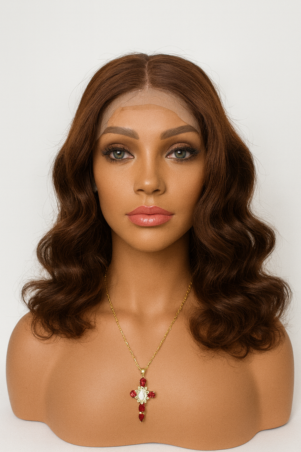 Peluca Chocolate l 16” Ondulada 13x4 – Cabello 100% Humano, Suave y Realista | Ross Wigs (Copia) (Copia)