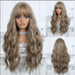 Peluca Clásica 16 Pulgadas Rubio con Balayage | Fibra Premium Resistente al Calor y Apariencia Natural