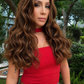 Peluca Lace Front 13x6 de Fibra Premium Realista 12 Pulgadas | Color Café con Mechas Beige | Corta y Natural