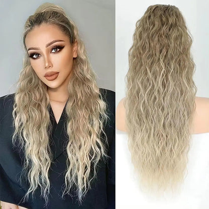 Coleta Rubio Cenizo  de Fibra Premium | Ponytail Resistente al Calor, Natural y de Fácil Aplicación
