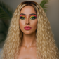 Peluca de Cabello 100% Humano 24” Rubia 13x6 Lace Front – Realista y Premium