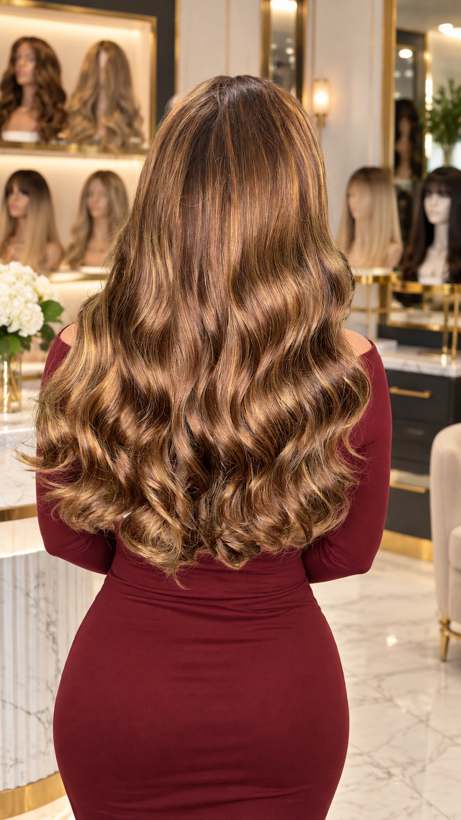 PELUCA 100% CABELLO HUMANO 20" TONOS MIELES | GLUELESS SIN PEGAMENTO LACE 13X4 300G | LÍNEA ROSS PRESTIGE