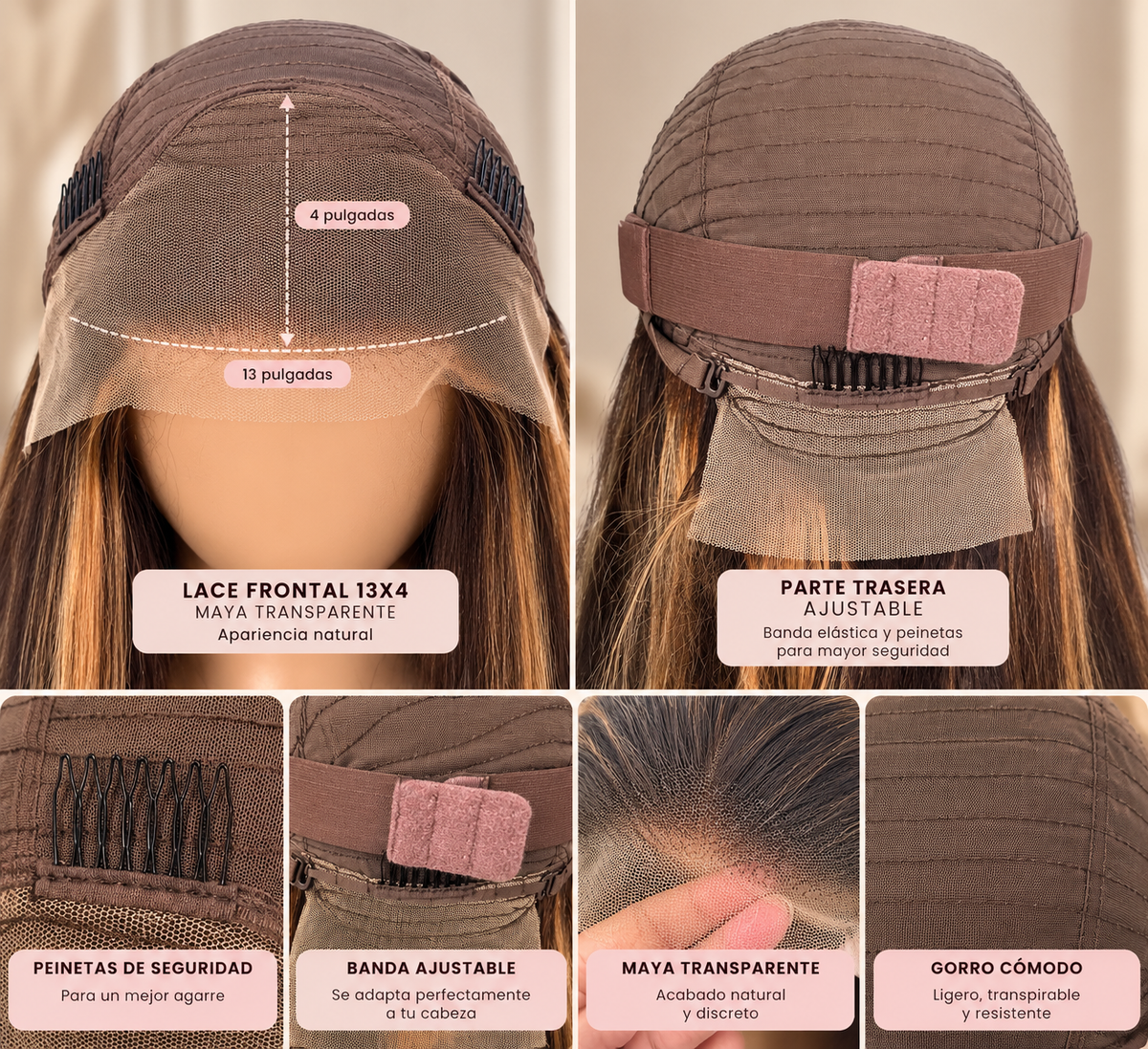 Peluca 100% Humana 12 Pulgadas Lace Front 13x4 | Ross Wigs