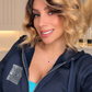 PELUCA CORTA ONDULADA 100% CABELLO HUMANO 6" RUBIA CON RAÍZ OSCURA | 13X4