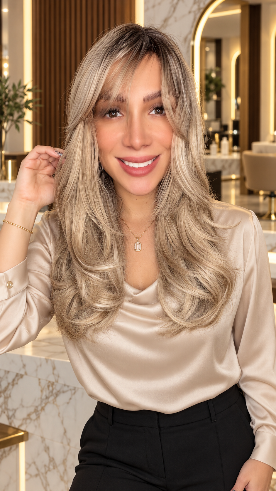 MIEL | PELUCA CLÁSICA 16" RUBIA SIN PEGAMENTO FIBRA PREMIUM RESISTENTE AL CALOR