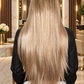 DIOSA | PELUCA LACIA RUBIO EXTRA CLARO DORADO FIBRA PREMIUM 26" 13x3