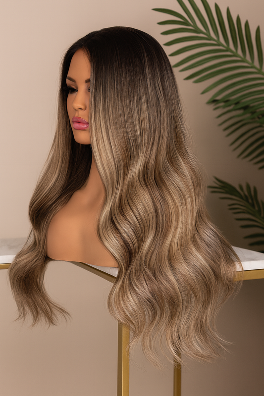 Peluca realista Asley  13x6 | Corta, elegante y de fibra premium resistente al calor