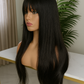 NAOMI | PELUCA NEGRA LISA CON FLECO 28" SIN PEGAMENTO
