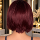 PELUCA 100% CABELLO HUMANO 6" ROJO VINO | LACE 13X1