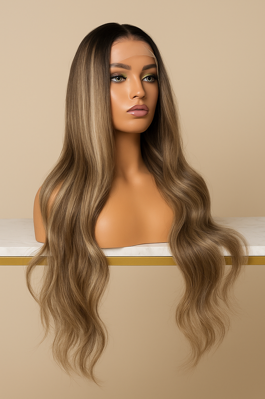 Peluca realista Asley  13x6 | Corta, elegante y de fibra premium resistente al calor