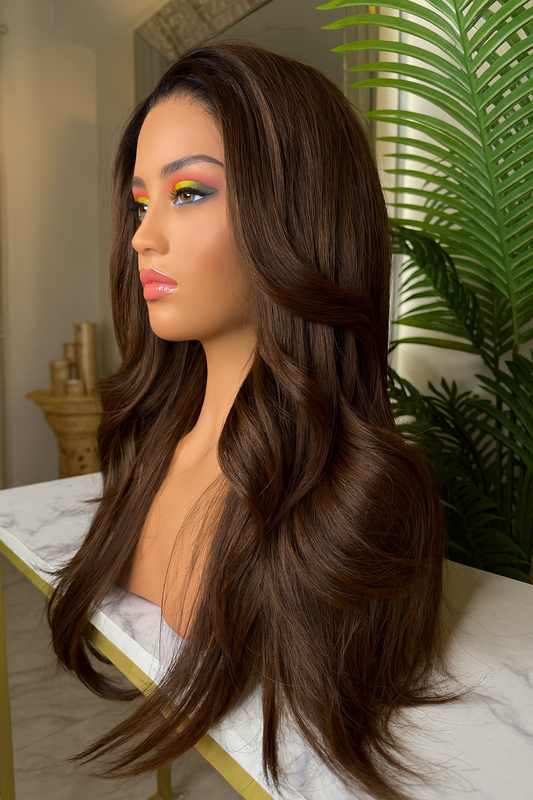 Peluca LORENA 100% Realista | Lace Front 13x6 HD | Cabello Suave, Natural y Resistente al Calor