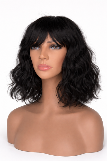 PELUCA DE CABELLO 100% HUMANA CORTA 10 PULGADAS CASTAÑO NATURAL LACEFRONT 13X4 (Copia) (Copia)