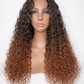 PELUCA REALISTA RIZADA LARGA CHOCOLATE 13X6 | FIBRA PREMIUM