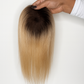 Topper RUBIO  100% Cabello Humano 12” | Malla Indetectable, Natural, Lavable y Ondulable