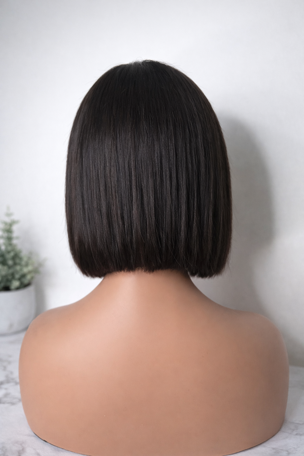 PELUCA DE CABELLO 100% HUMANA CORTA 8 PULGADAS CASTAÑO NATURAL LACEFRONT 13X4