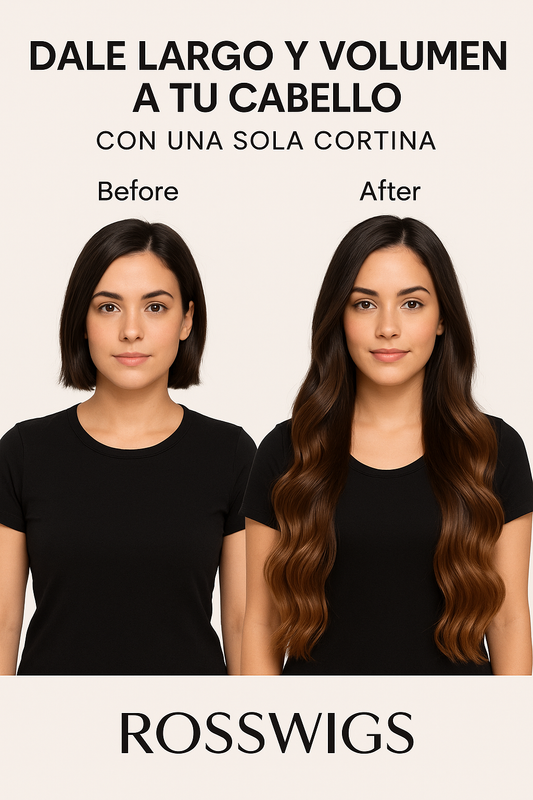 Extensión de Una Cortina 28” | Largo Instantáneo | Fibra Premium Resistente al Calor