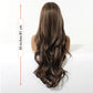 Peluca Clásica 28 Pulgadas Castaño Oscuro con Reflejos Dorados | Ondas Naturales | Ross Wigs