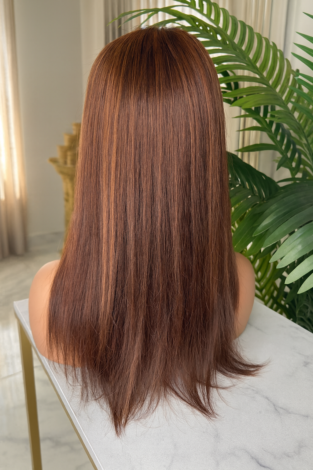 peluca de cabello humano 16 pulgadas de largo