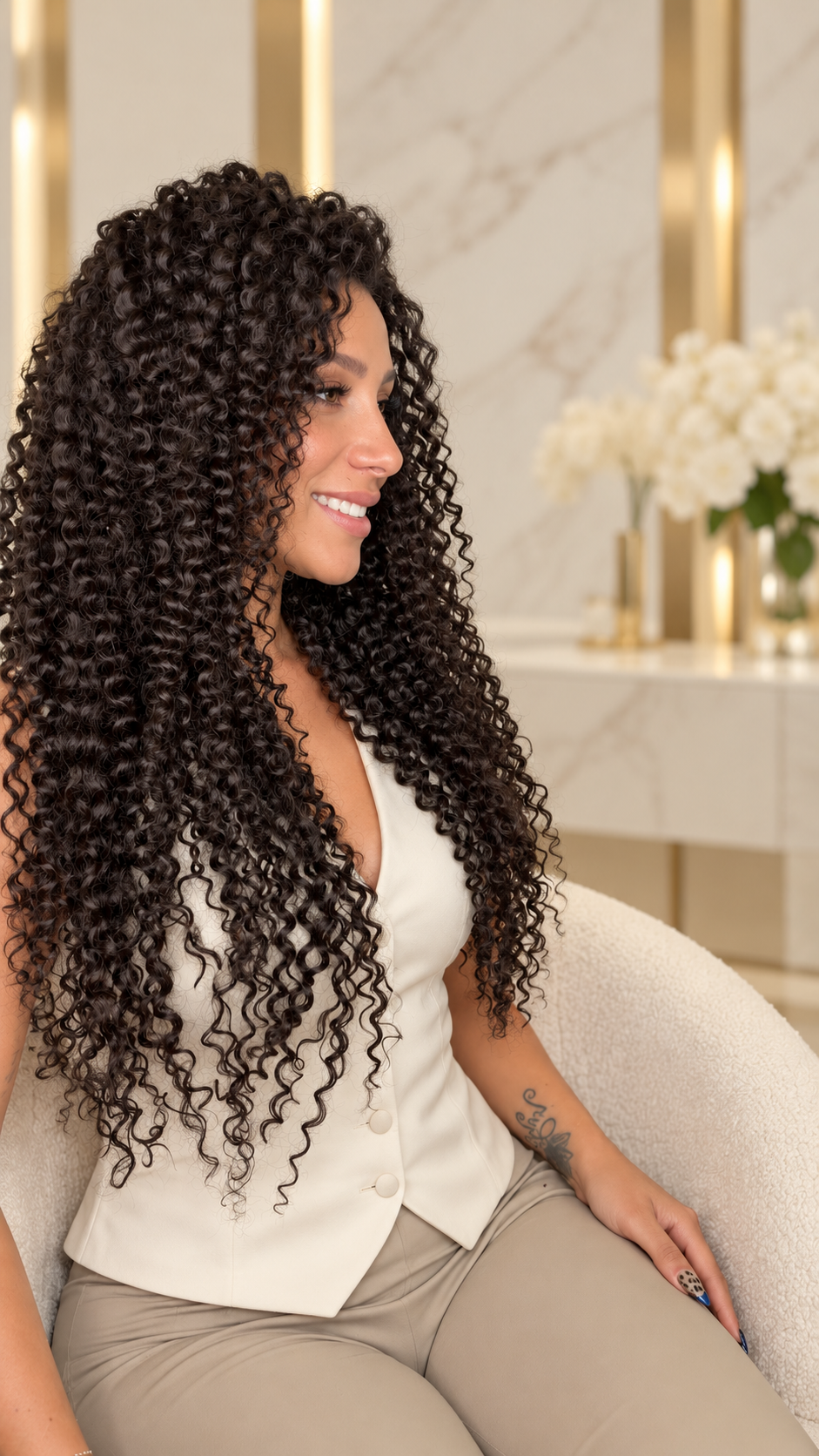 CARIBE | PELUCA RIZADA 30" CABELLO MEZCLADO LACE FRONT 13X4