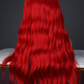 Peluca Roja Larga con Ondas y Fleco | Estilo Clásico con Gorro Genérico | Color Rojo Intenso | Ross Wigs